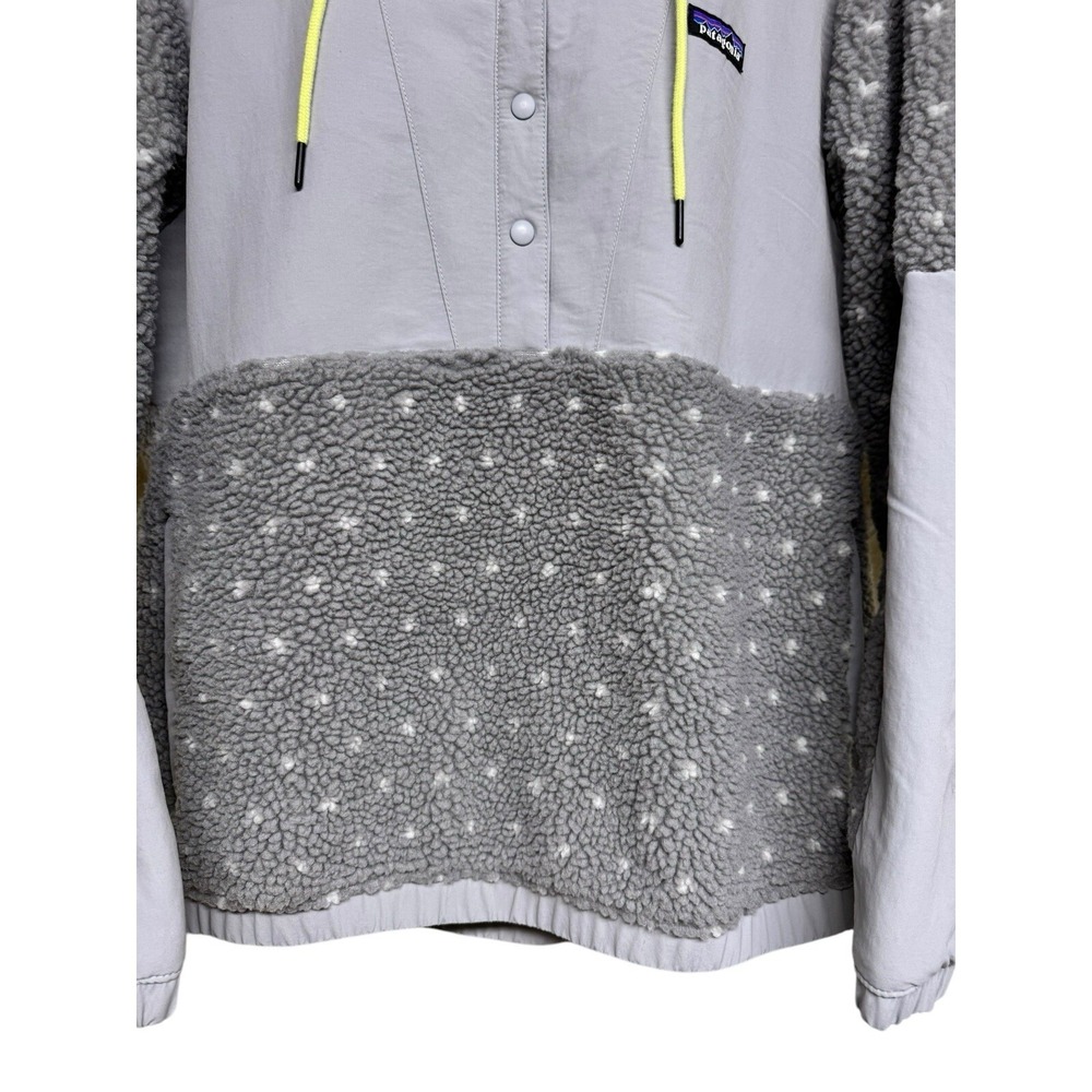 Patagonia Shelled Retro-X Pullover Hooded Salt Grey Gray Heather Women's Size XL - Picture 5 of 13